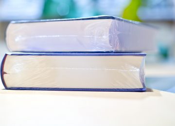 Shrink wrapped books